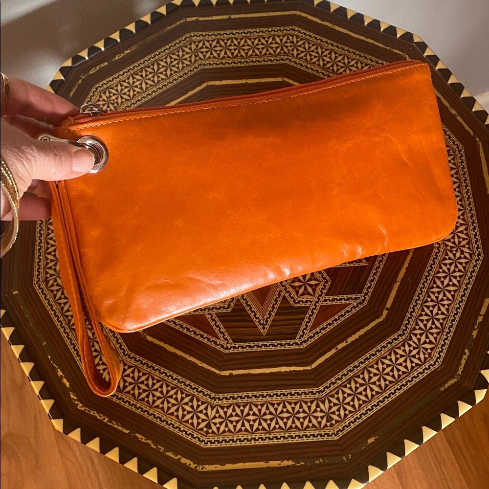 HOBO The Original women's clutch Evening clutch Orange leather - Picture 2 of 11